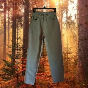 90s Vintage Patagonia Organic Cotton Rare Uniform Green Size 6 Women's Jeans